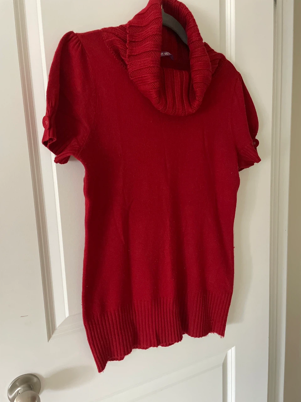 Smart Set Red Cowl Neck Knit Top