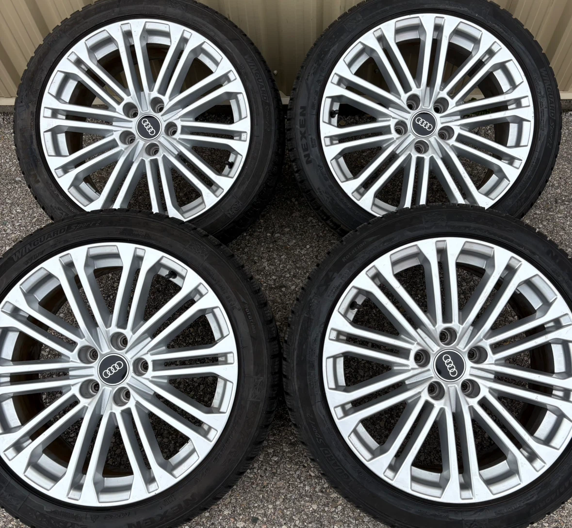 4 x 245/40/18 97V NEXEN WINTER TIRES AND AUDI RIMS $1550