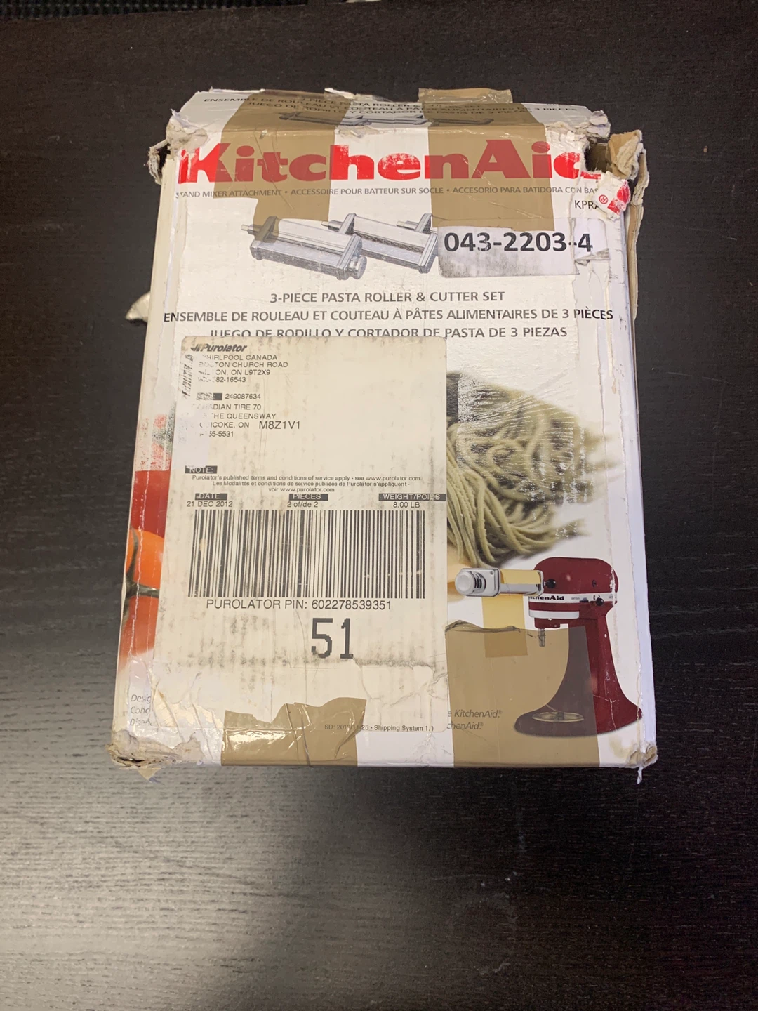 KitchenAid 3-Piece Pasta Roller & Cutter Set