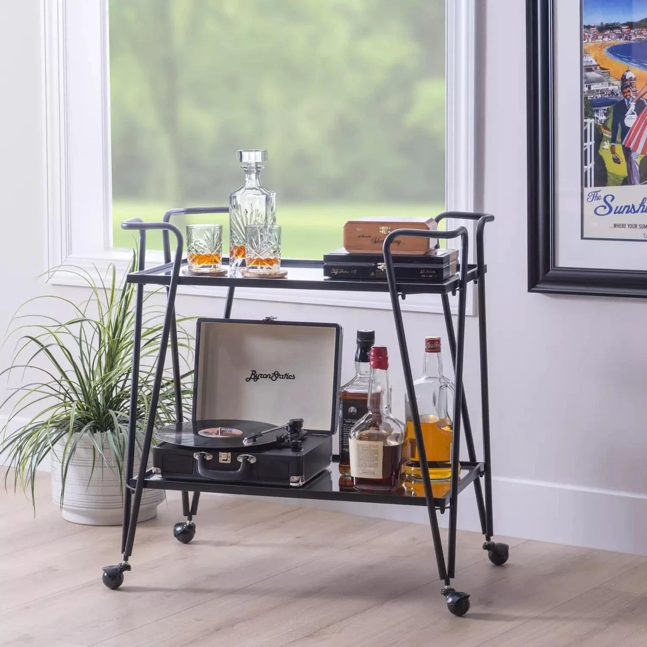 GoldMetal Rolling Bar Cart
