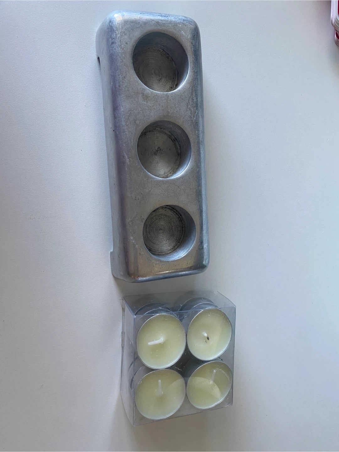 Metal 3-Hole Candle Holder with Tealights - photo 3