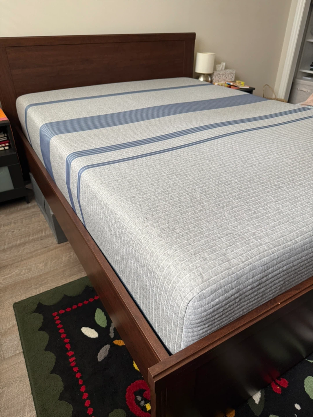 Double bed and mattress