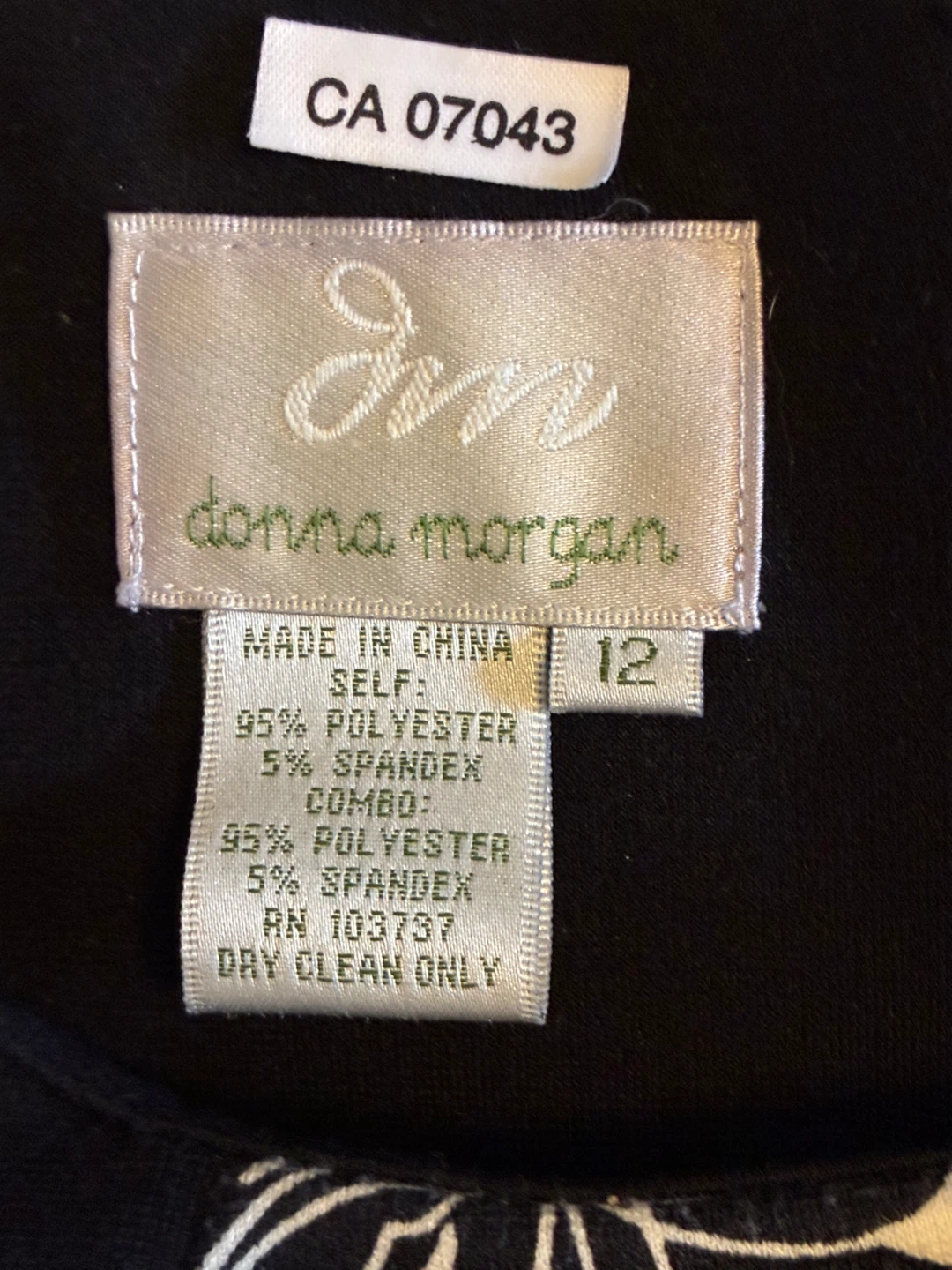 Donna Morgan Diva Size 12 Black Floral work Cocktail Dress - photo 2