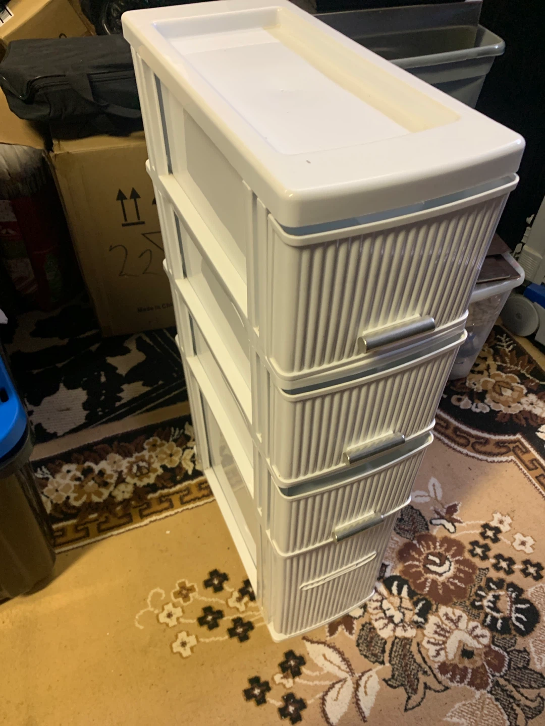 White 4-Drawer Storage Cart