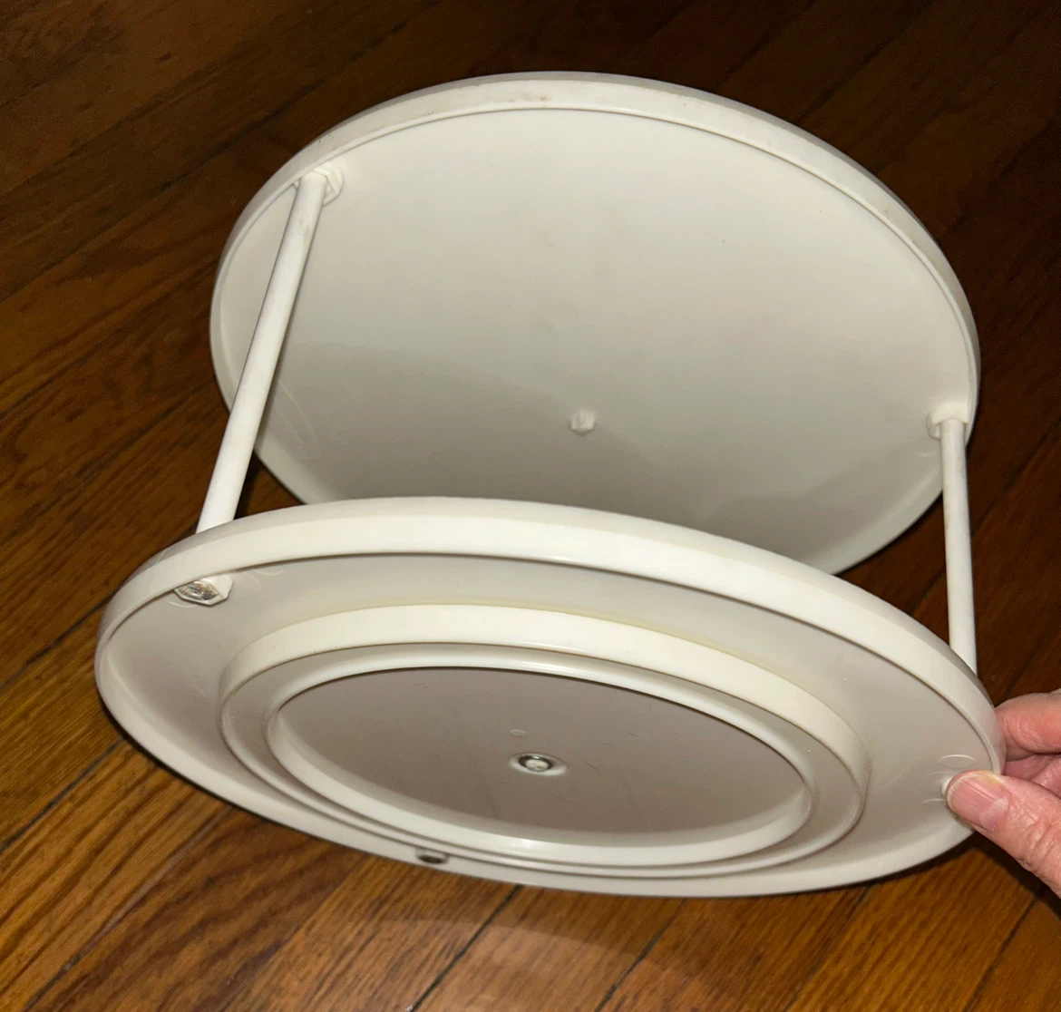 Two-Tier White Plastic Rotating Spice Rack 🏈 - photo 2