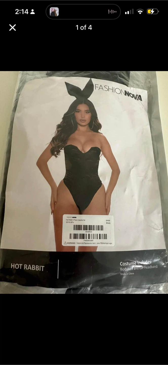 Fashion Nova Hot Rabbit Costume Set size 2X