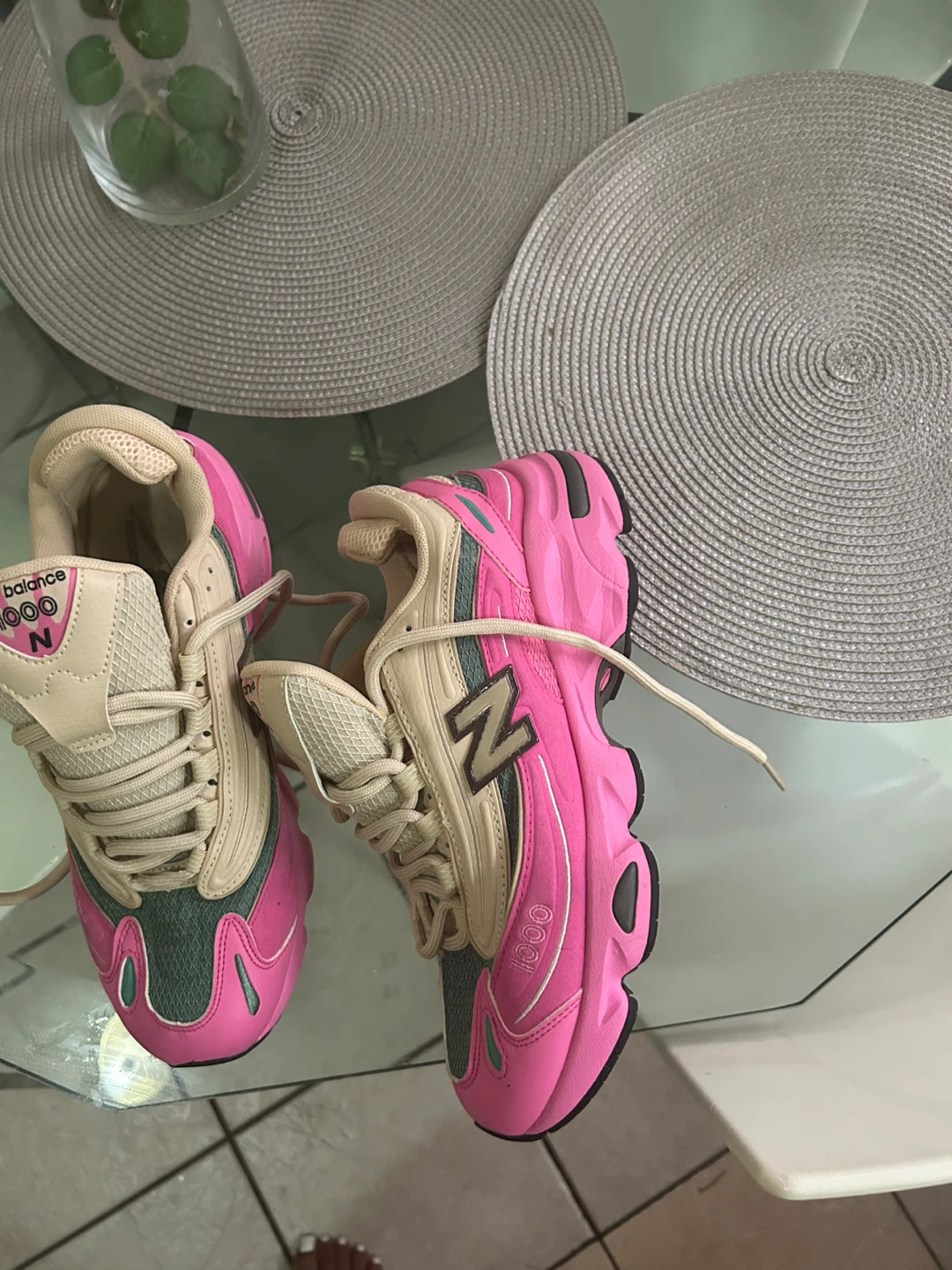 New Balance 1000 Sneakers Pink and Tan - photo 2