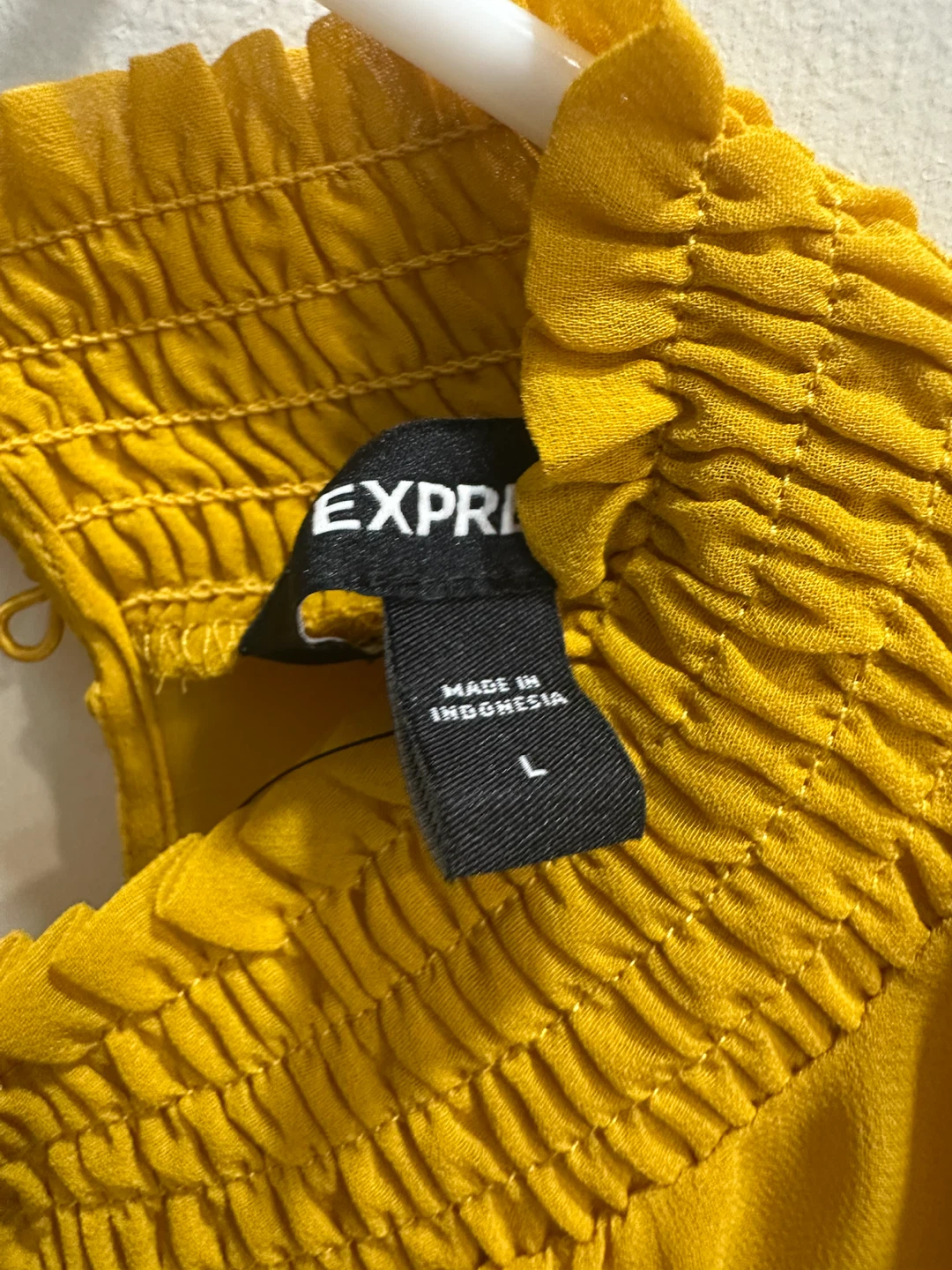 New With Tags – Express Yellow Smocked Blouse – Size L