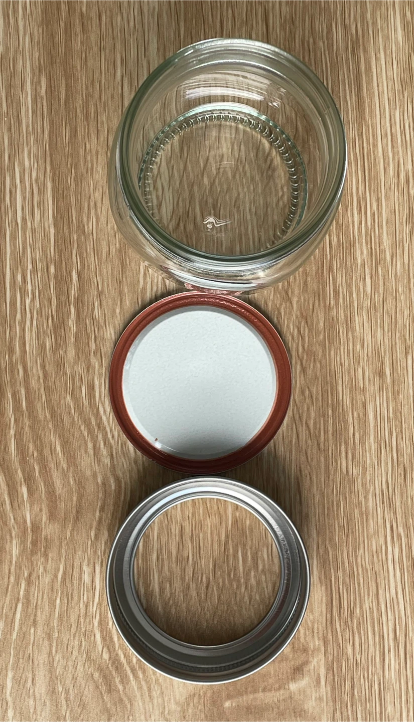 Clear Glass Jar with Silver Metal Lid - photo 2