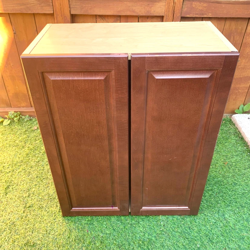 Wood Wall Cabinet 2 Door Storage Cabinet Shelves Home Decor - photo 2