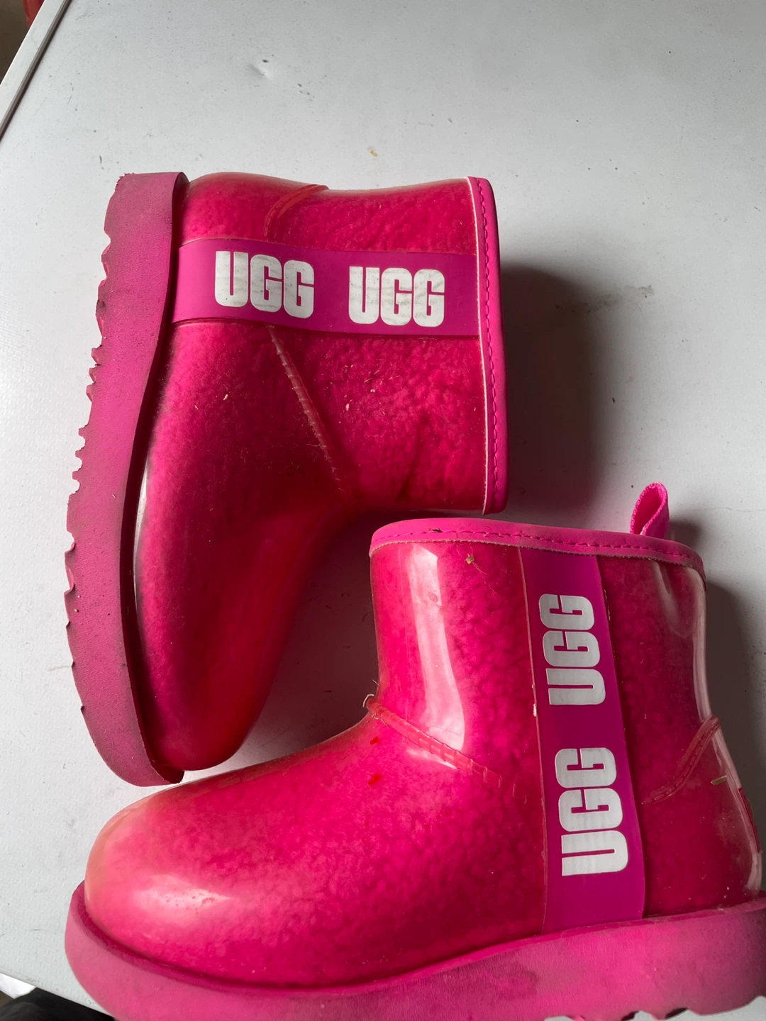 UGG Hot Pink Clear Boots