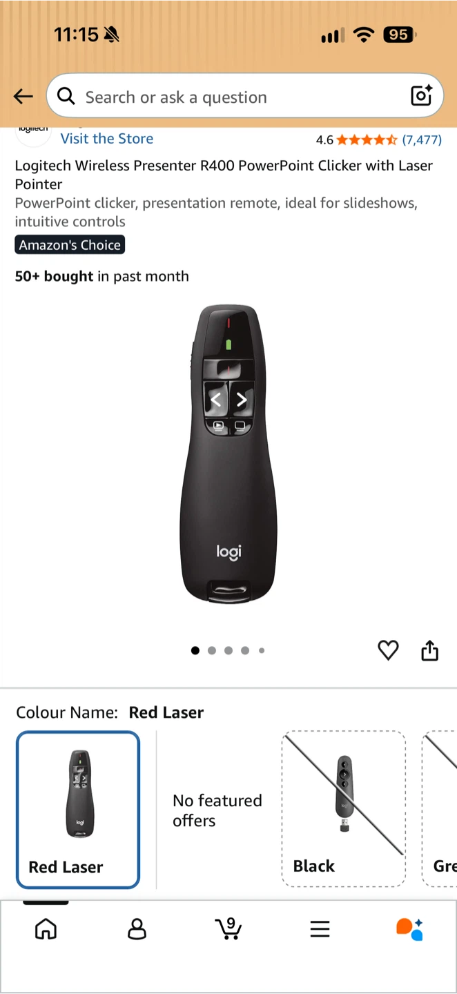 Logitech Wireless clicker with laser pointer - photo 2