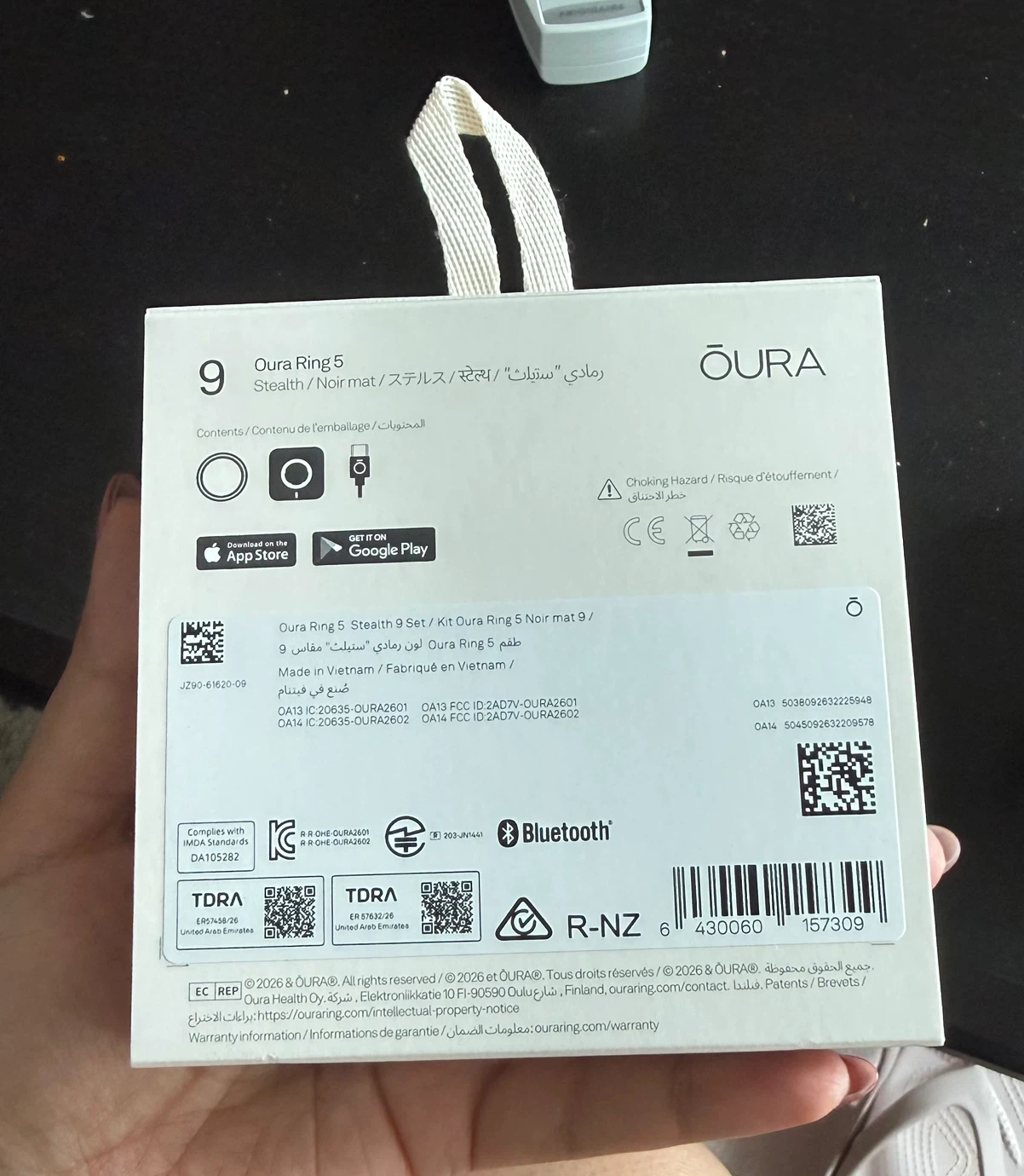 Oura Ring 5 Stealth Size 9 - photo 2
