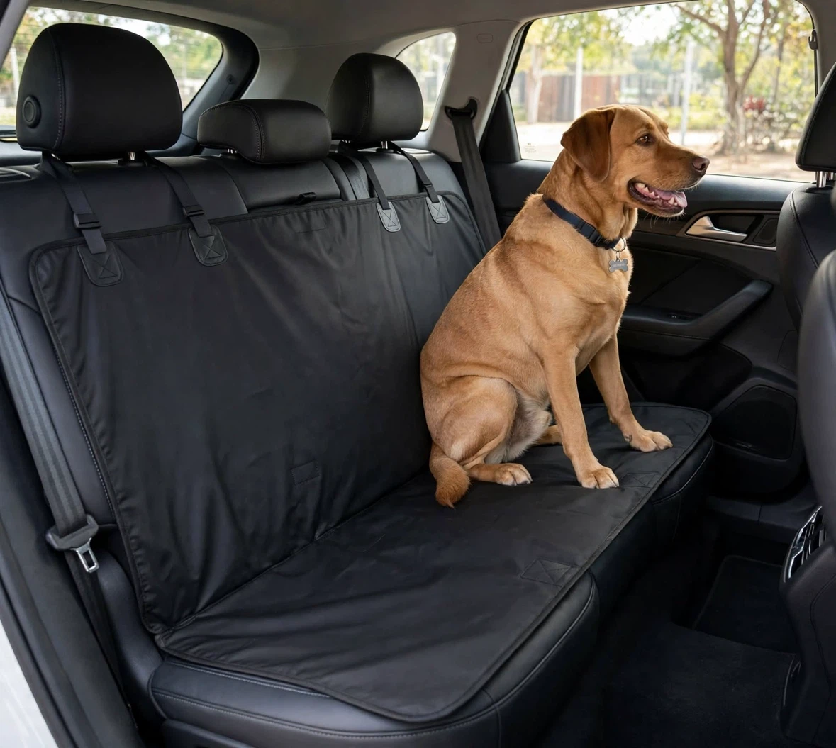 Car Back Bench Seat Cover Protector for Pets - 56 x 47, Bk new - photo 2