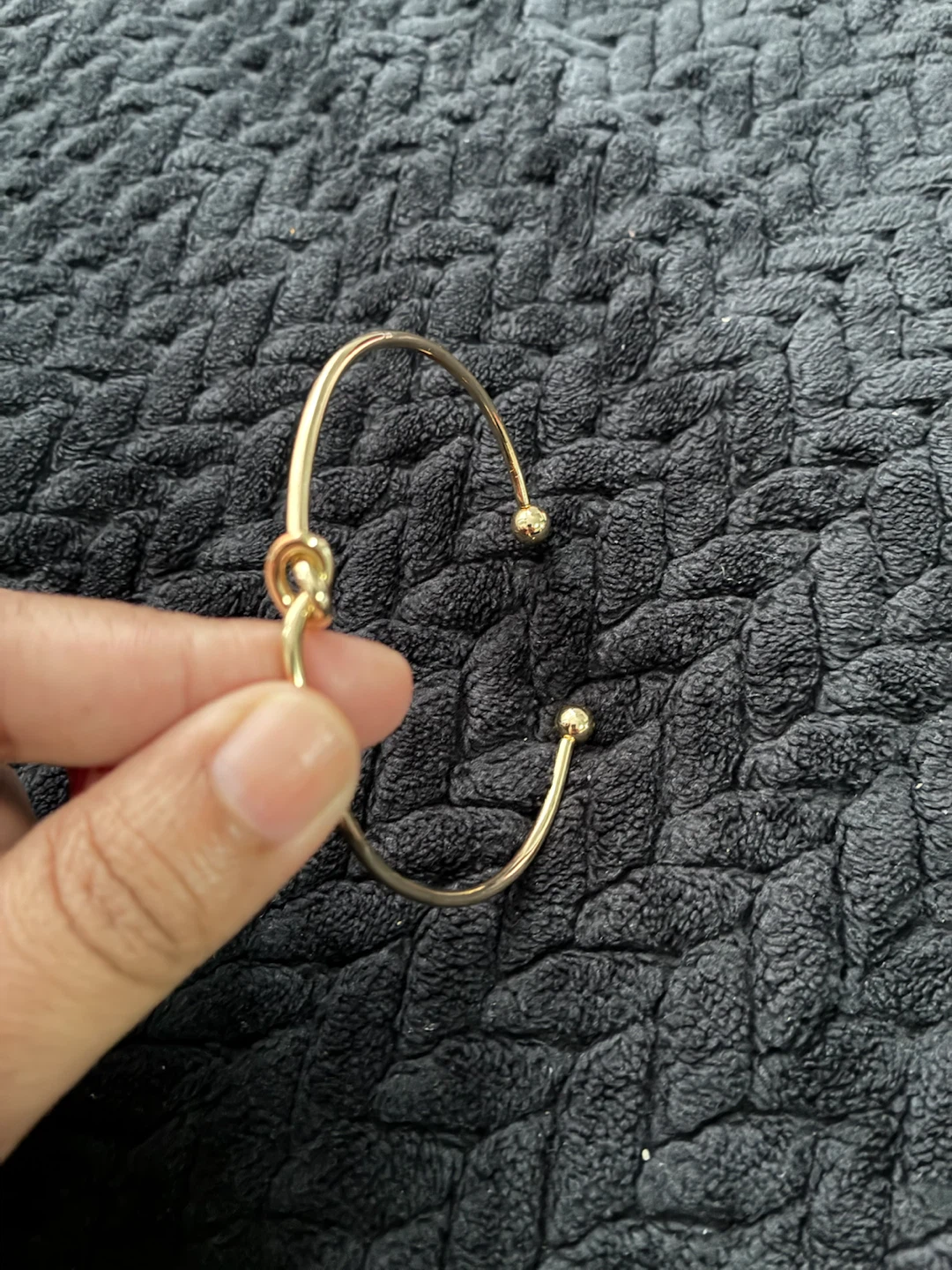 Celine Knot Extra Thin Bracelet in Gold