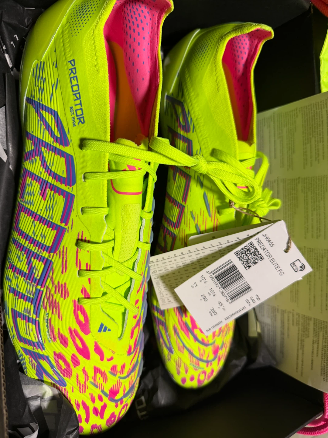 Adidas Predator Elite FG Soccer Cleats Size 11