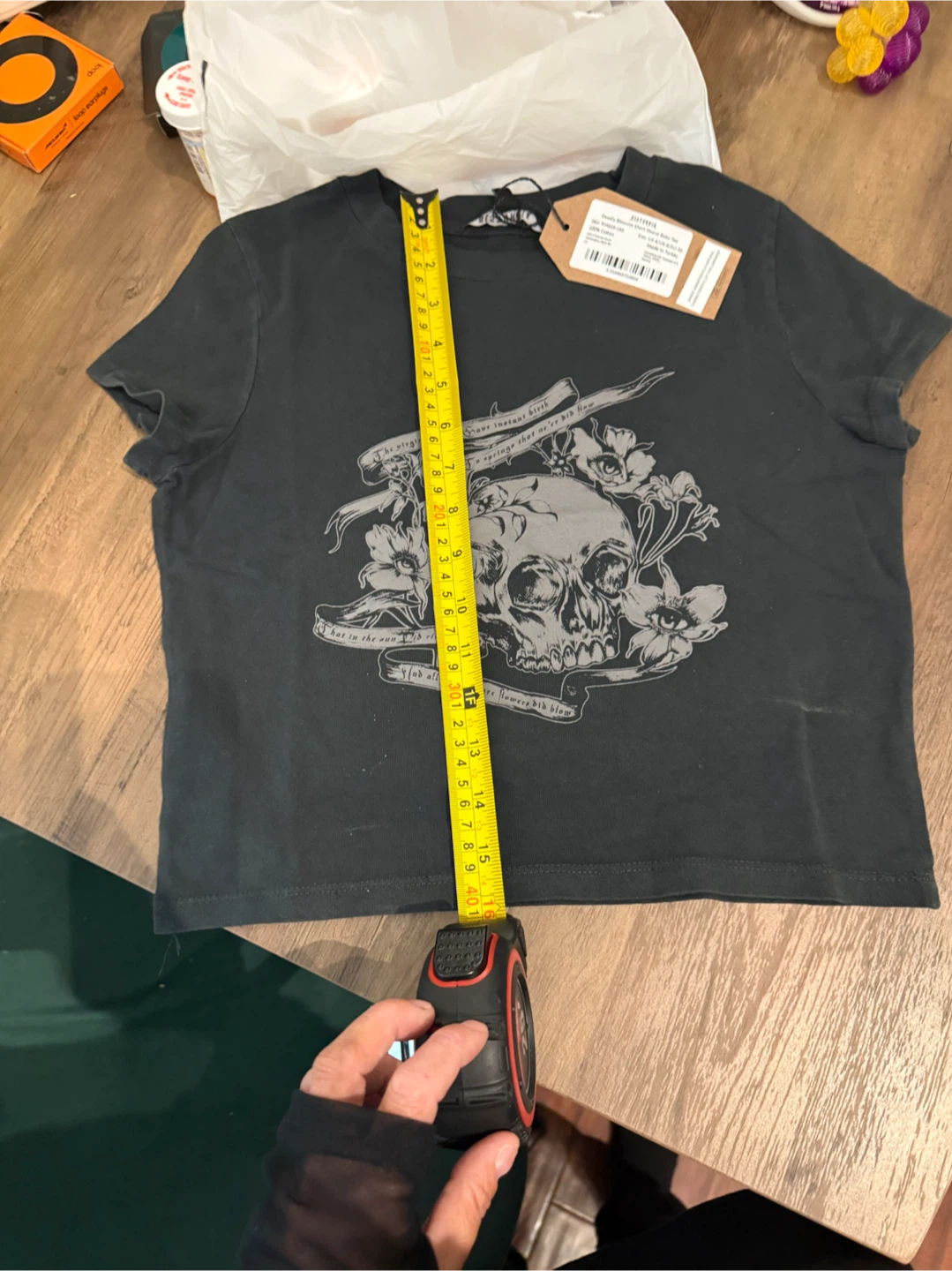 Disturbia Deadly Blossom Baby Tee Size 4 new with tags - photo 3