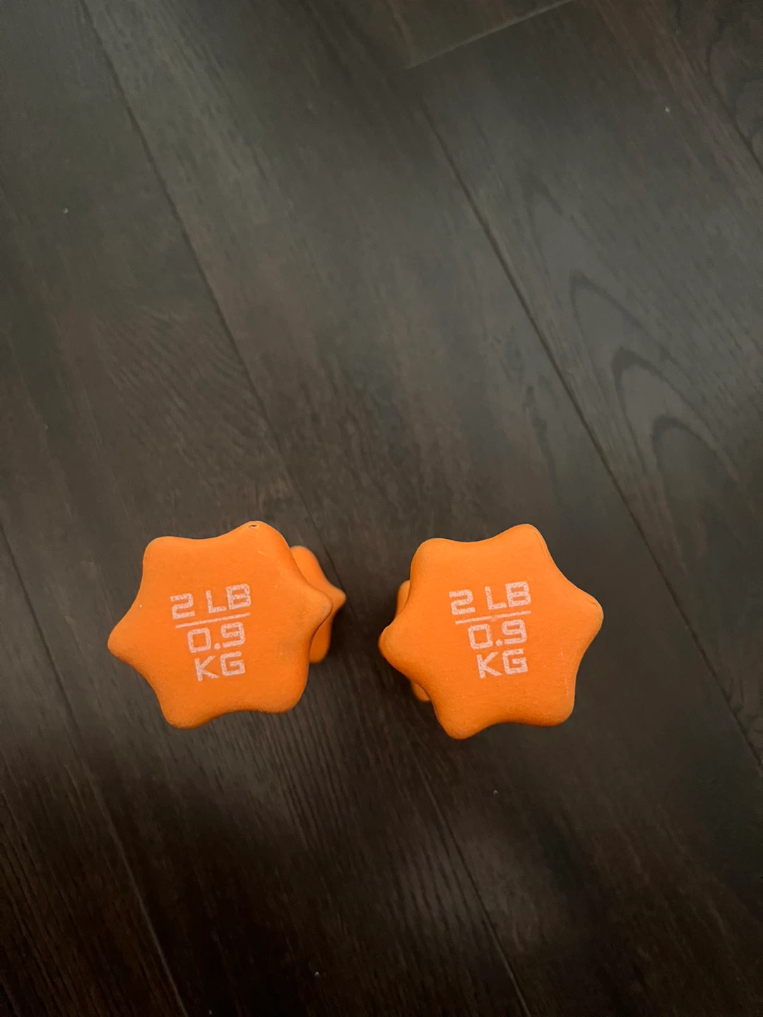 Two 2lb Orange Dumbbells - photo 2