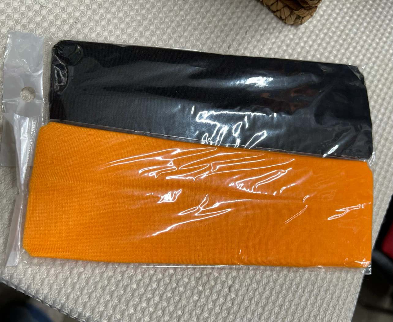 🏈 Black and Orange Sports Headbands