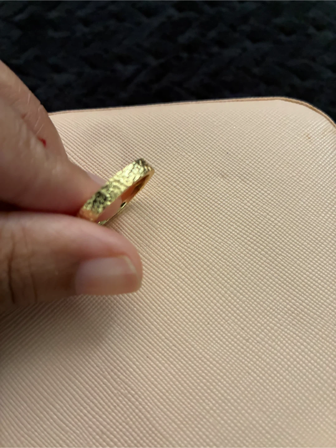 Gold-Tone Textured Band Ring
