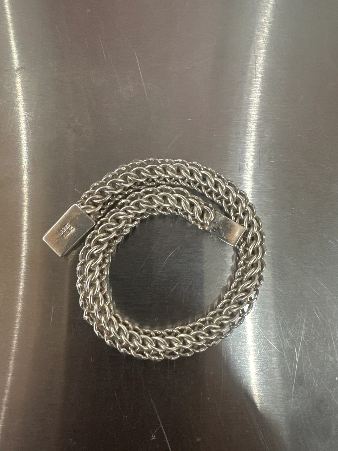 925 Sterling Silver Mexican Link Bracelet - photo 3