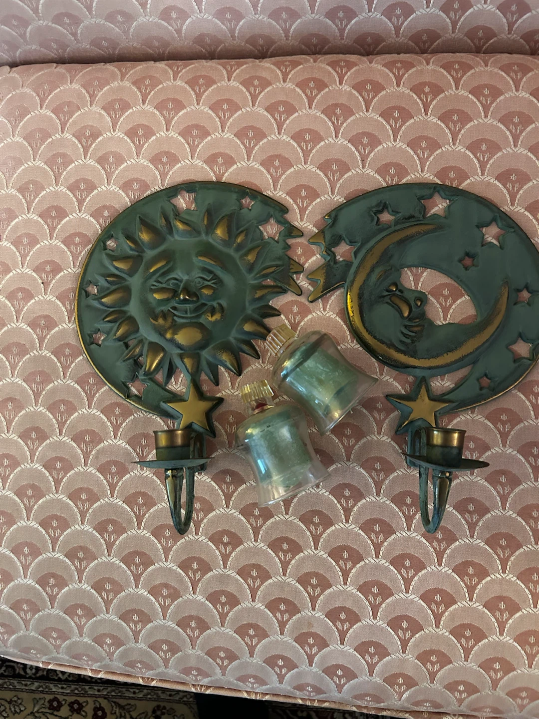 Sun and Moon Wall Sconce Candle Holders