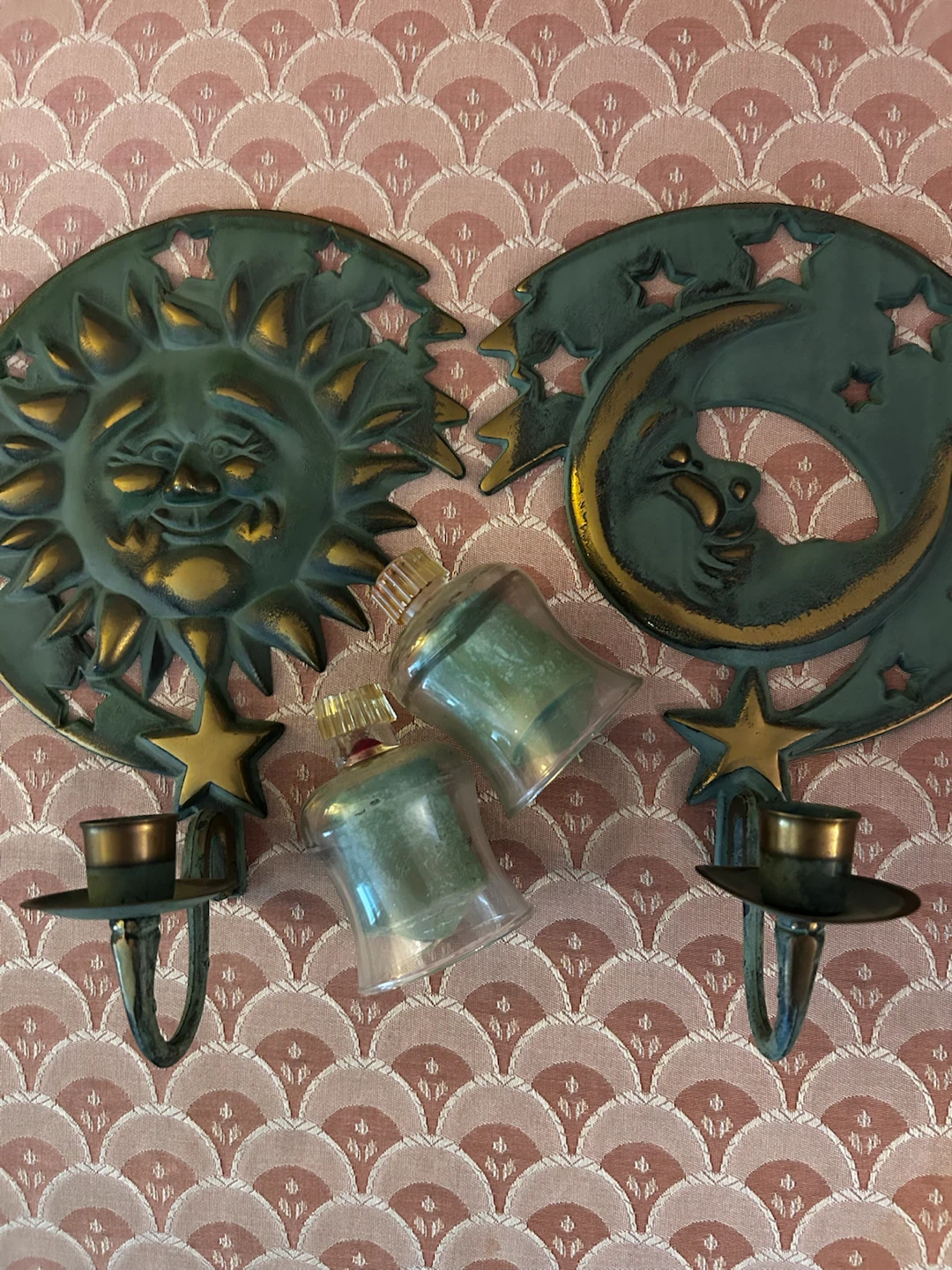 Sun and Moon Wall Sconce Candle Holders - photo 2