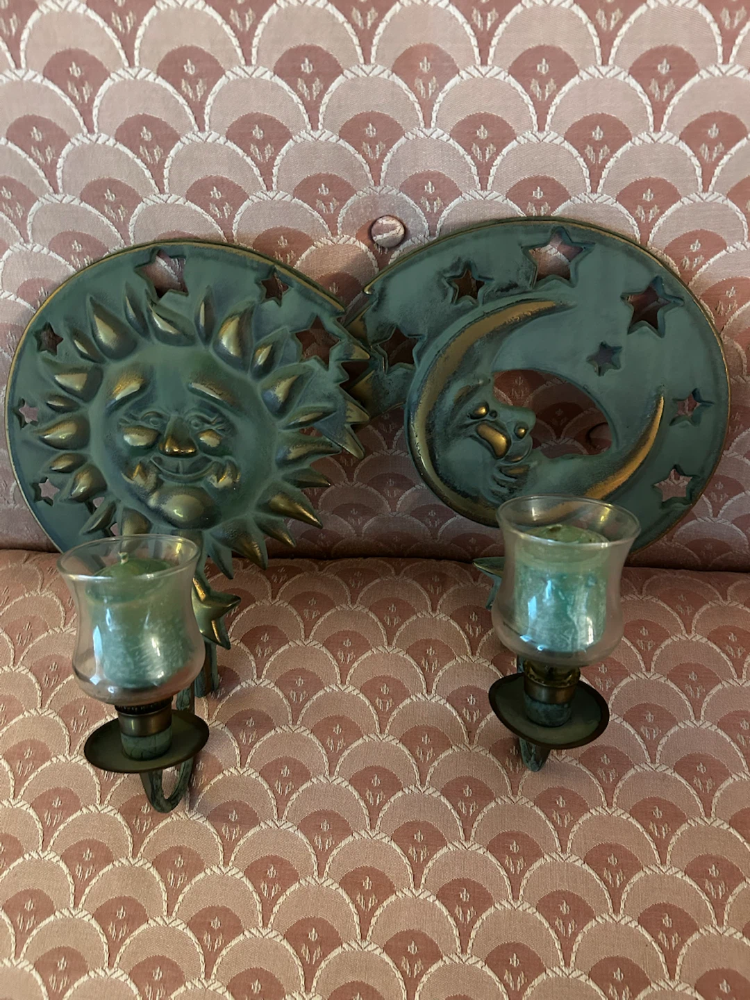 Sun and Moon Wall Sconce Candle Holders - photo 3