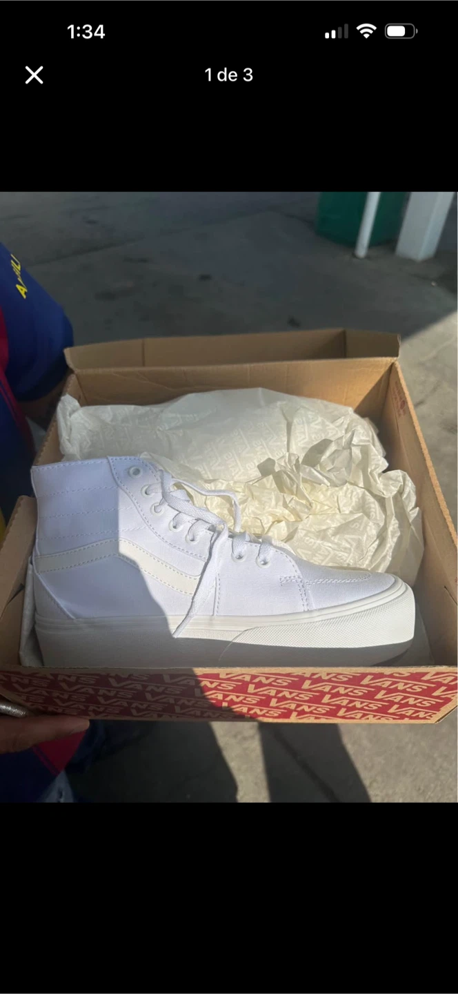 Vans Sk8-Hi Platform White Sneakers - photo 3