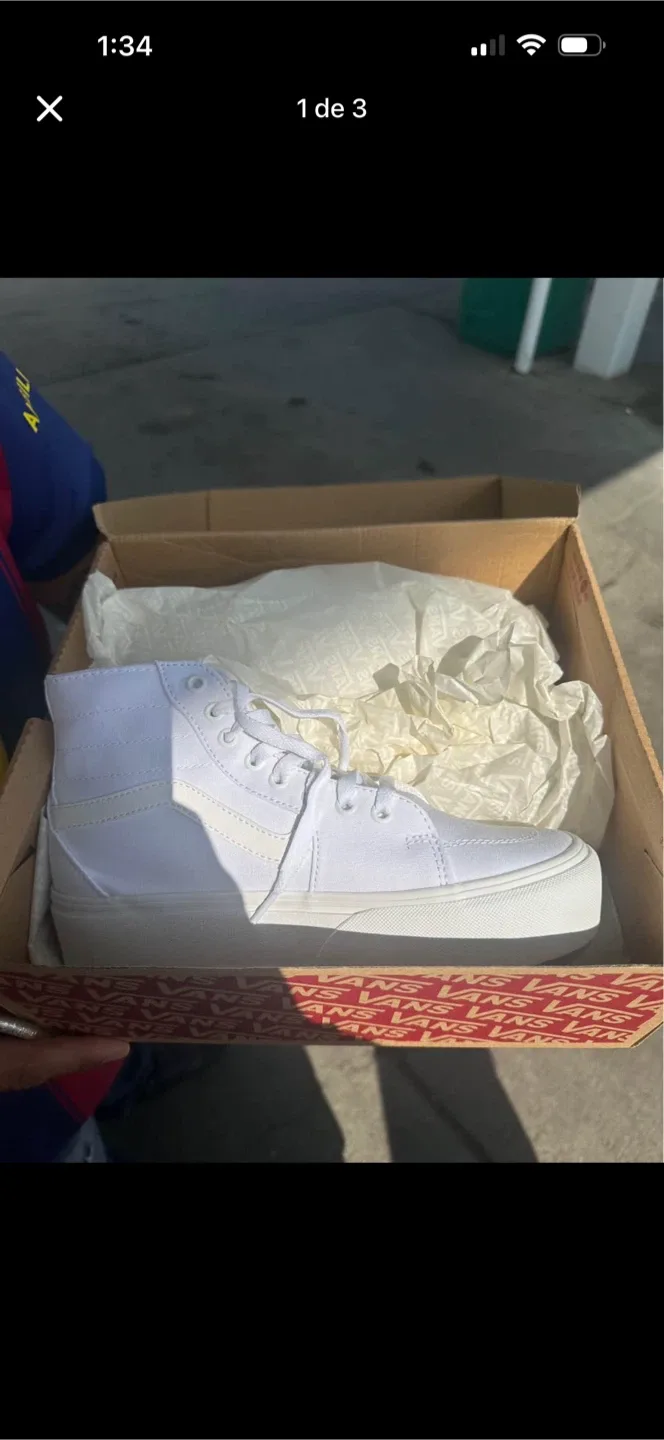 Vans Sk8-Hi Platform White Sneakers - photo 3