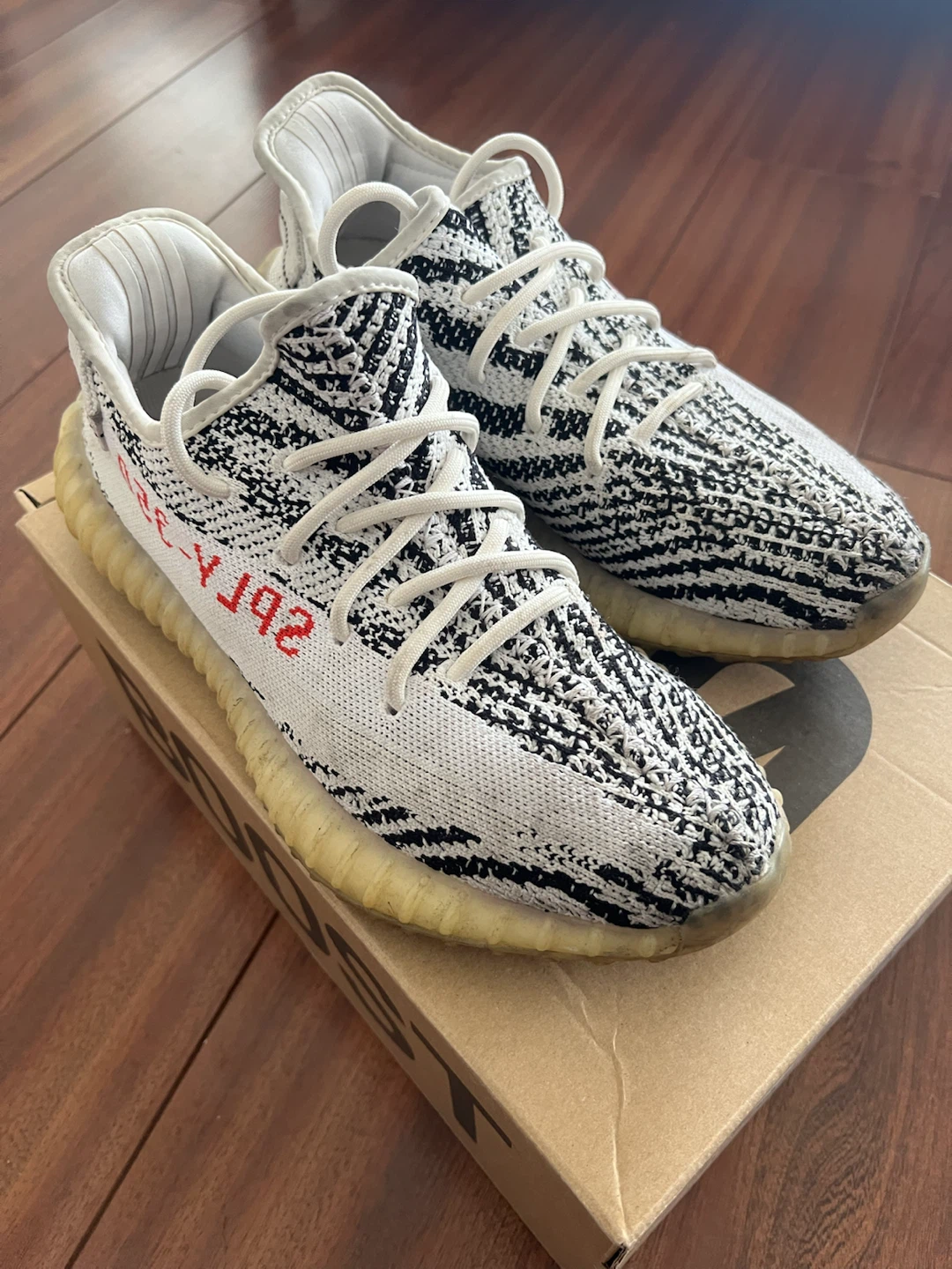 Mens Adidas Yeezy Boost 350 Zebra 8.5