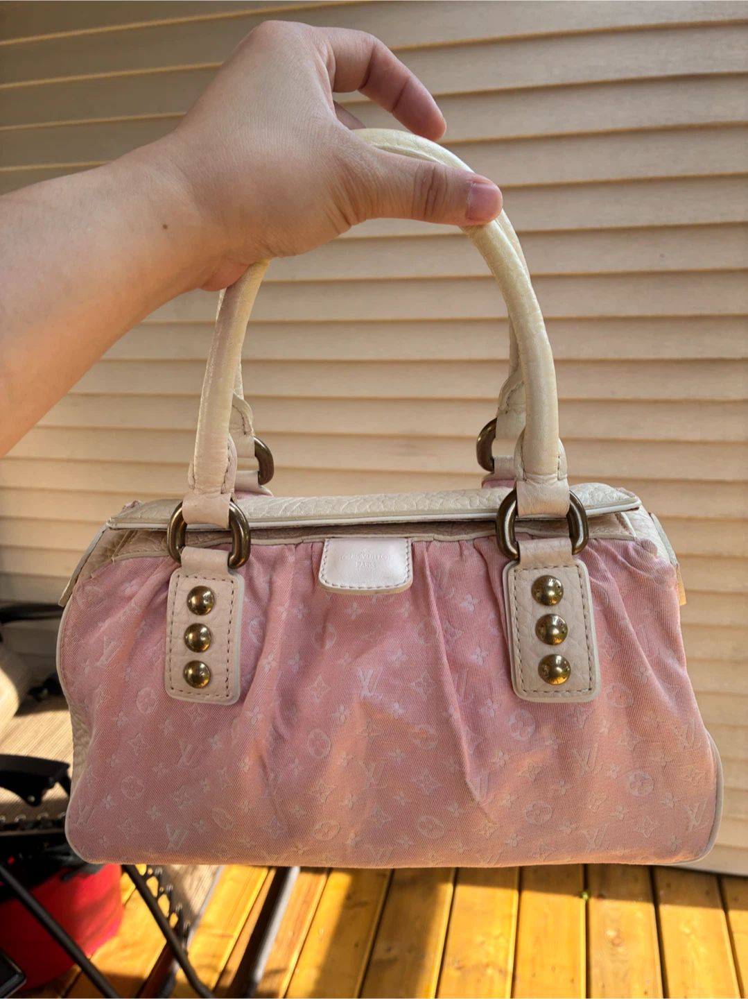 LV mini lin pink hand bag