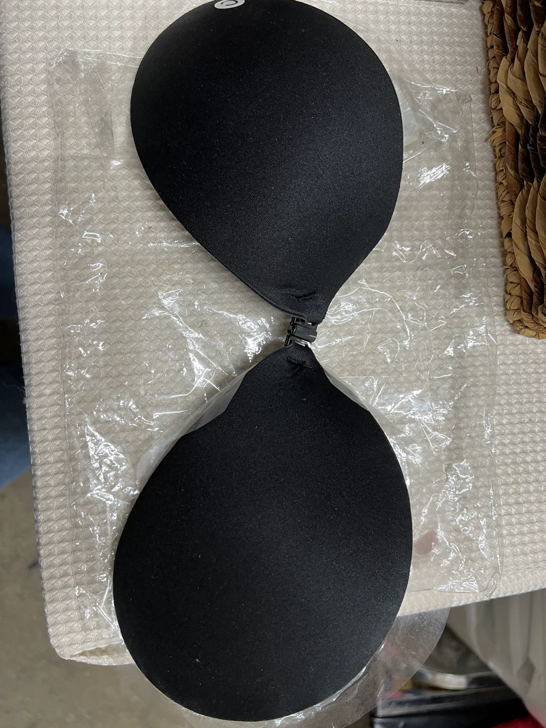 🏈 Black Adhesive Backless Bra