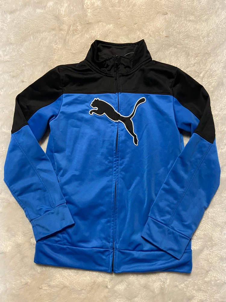 Youth size 12 Puma Blue and Black Track Jacket