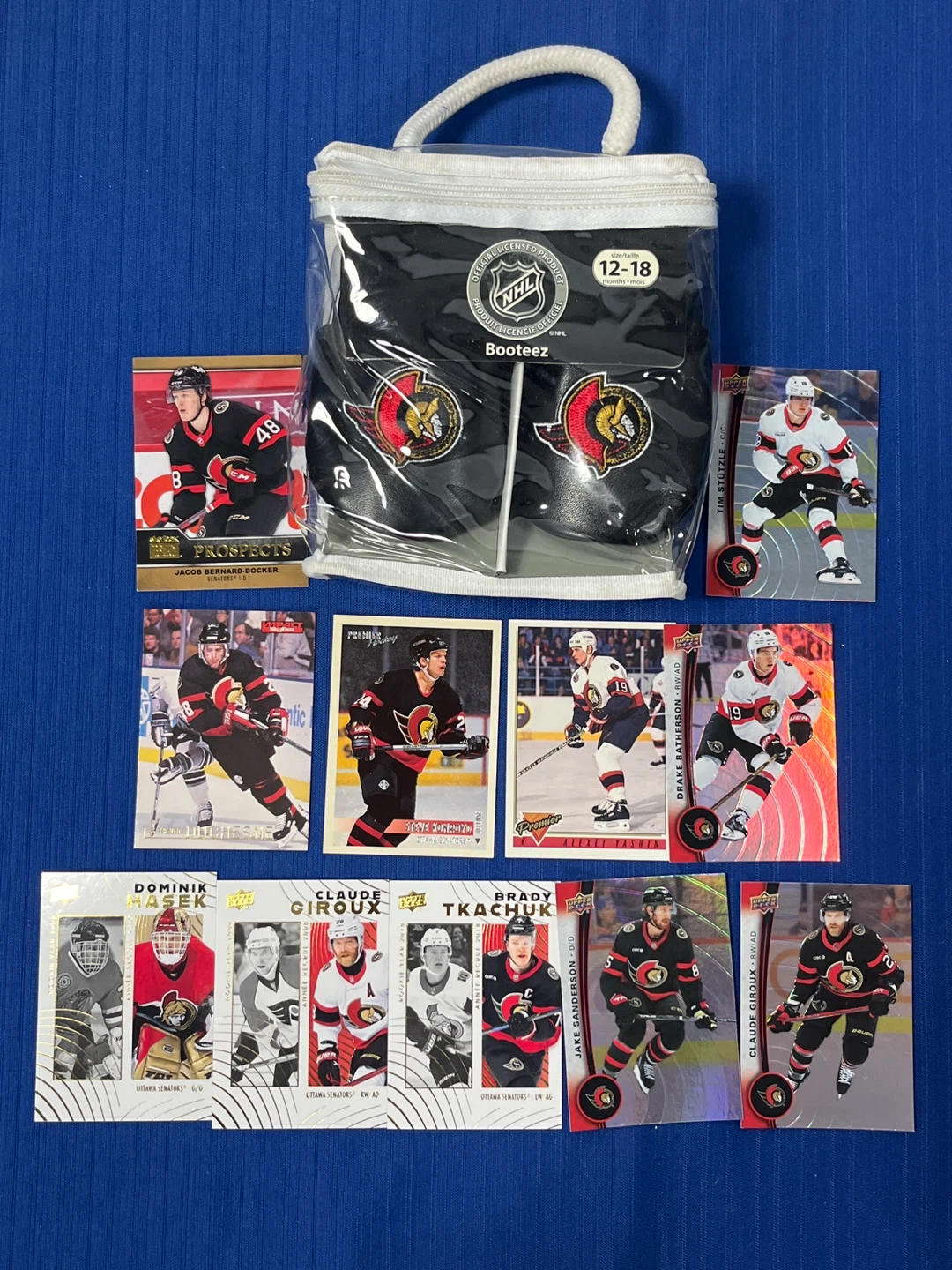 NHL Ottawa Senators Baby Booties (Size 12-18M) + Bonus Card Lot!