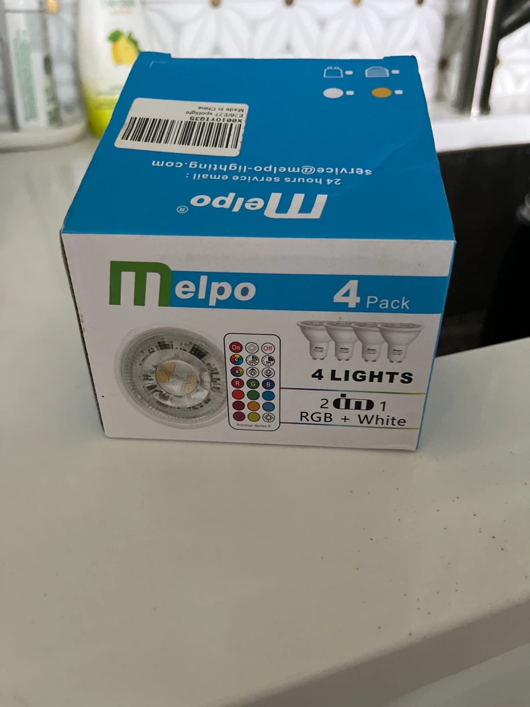 Melpo 4 Pack RGB + White LED Spotlight Bulbs
