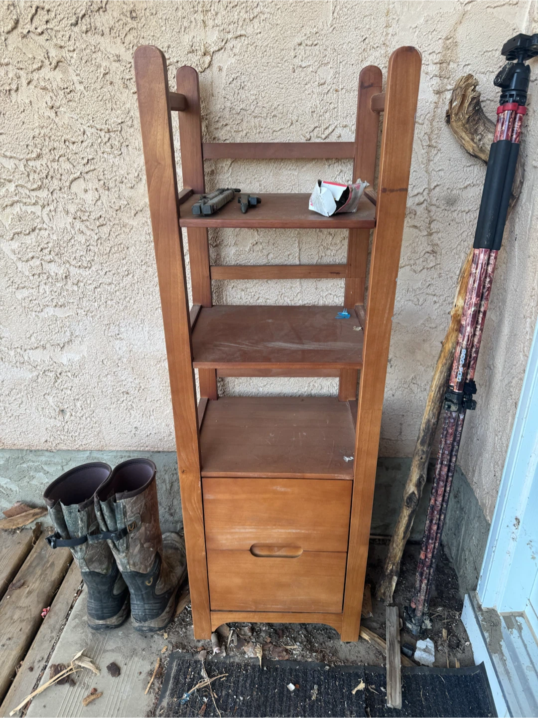 Wooden Shelf with Drawer