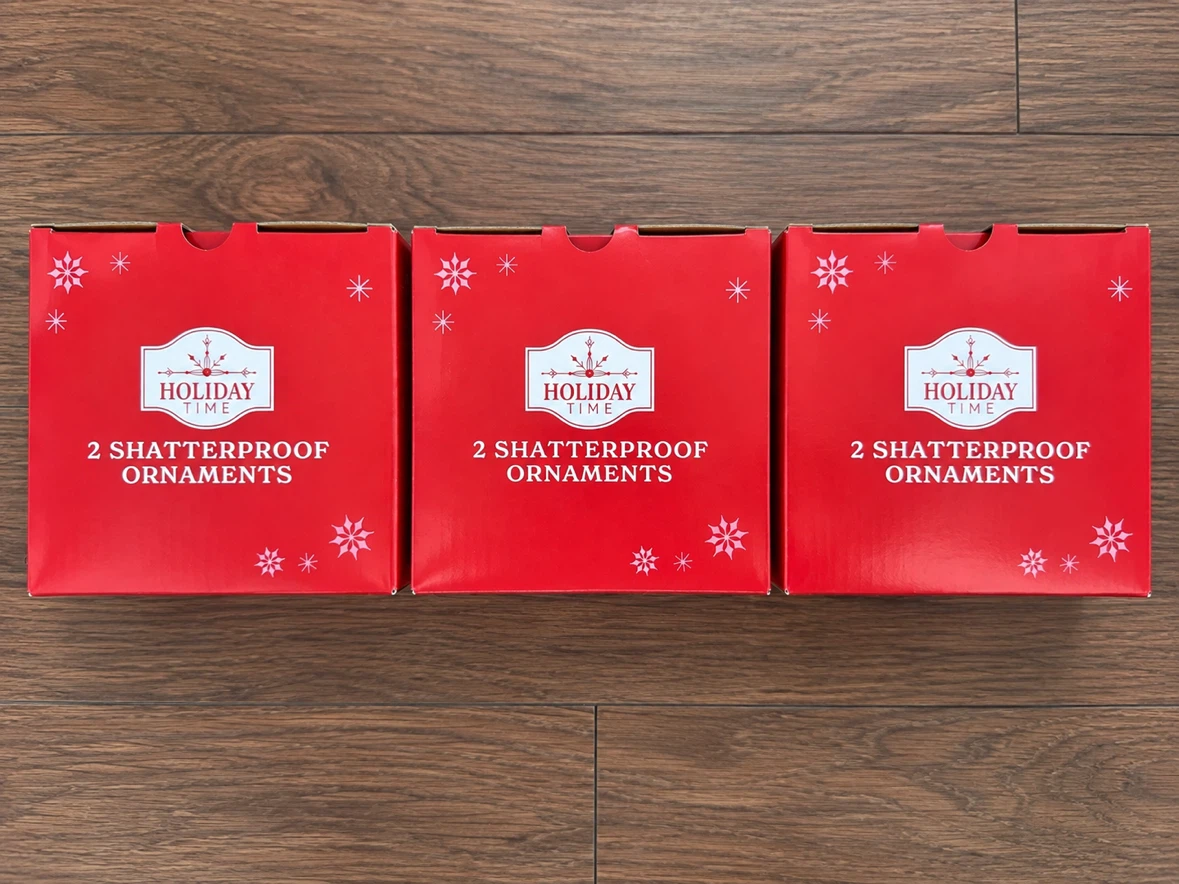 Brand New Set of 6 Neutral Shatterproof Christmas Ornaments 🎄✨ - photo 2