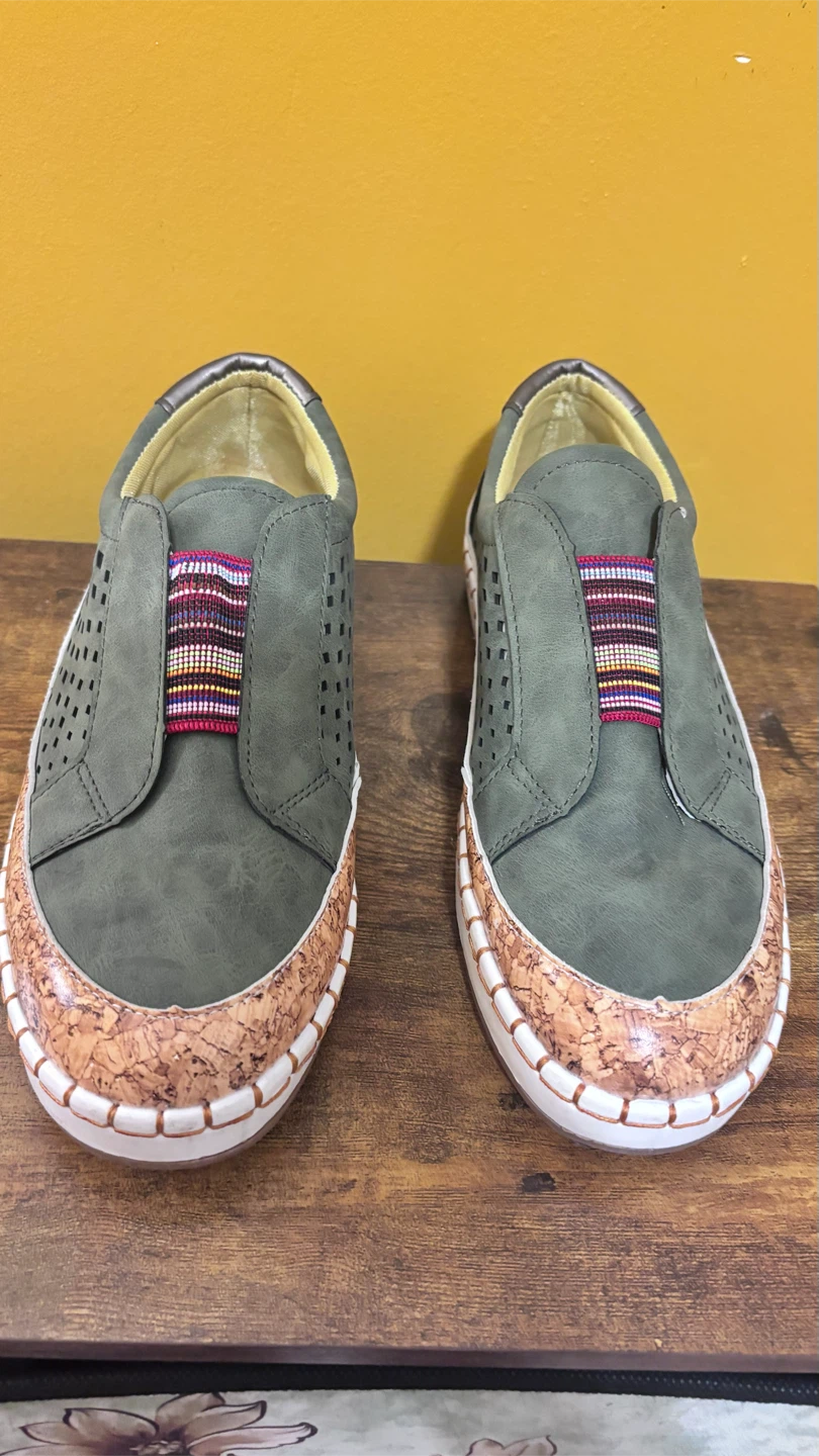 🏈 Olive Green Slip-on Shoes