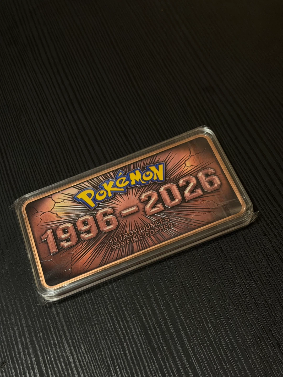 Pokemon 30th Anniversary 10 Troy Ounce Copper Bar
