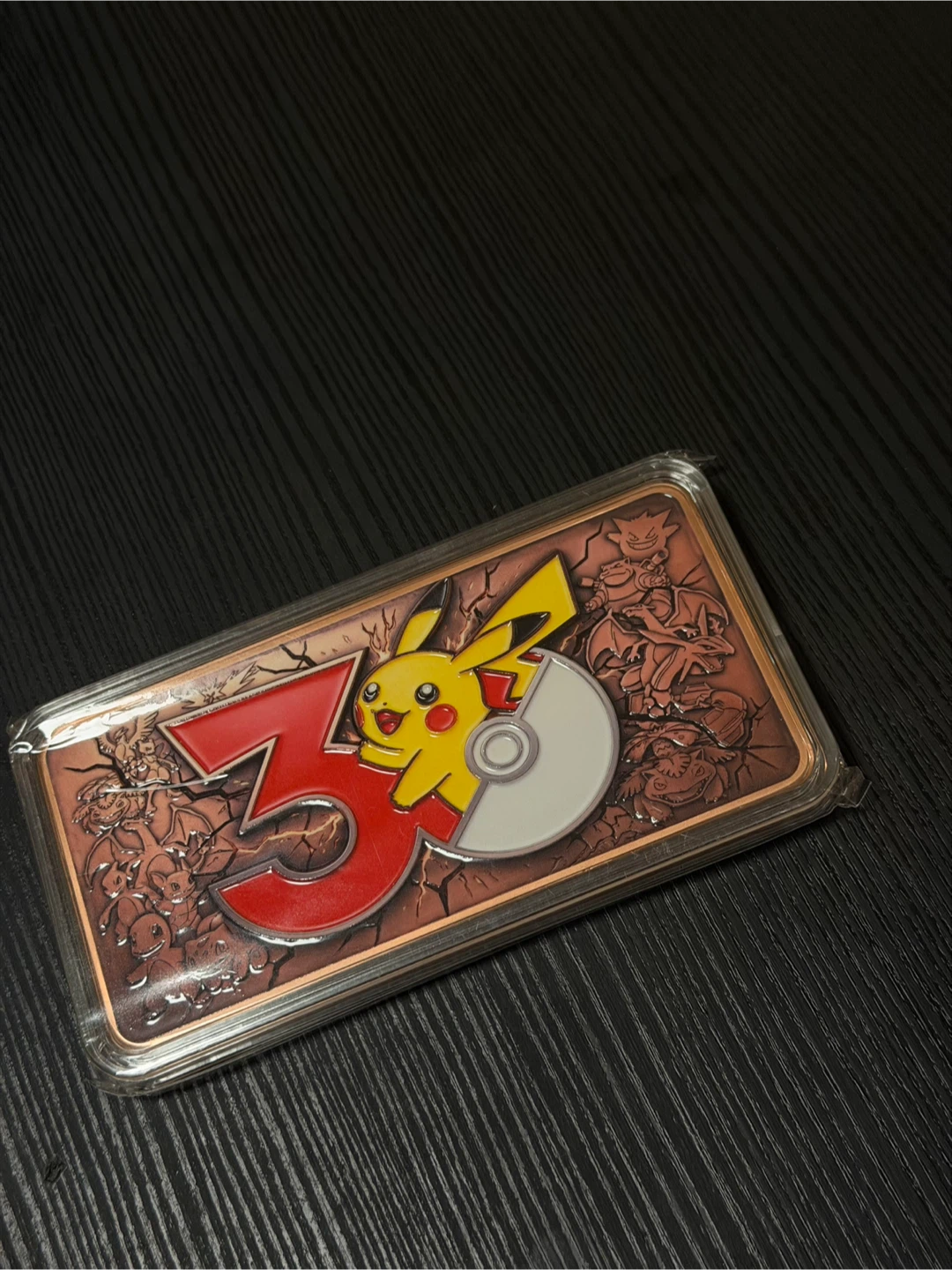 Pokemon 30th Anniversary 10 Troy Ounce Copper Bar - photo 2