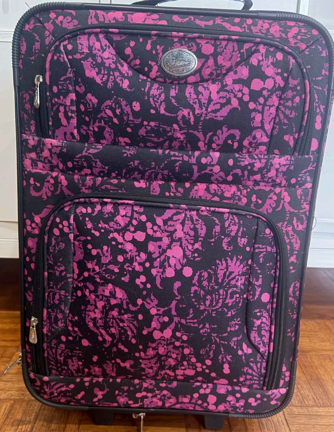 Jitzi Rolling Suitcase - Pink and Black
