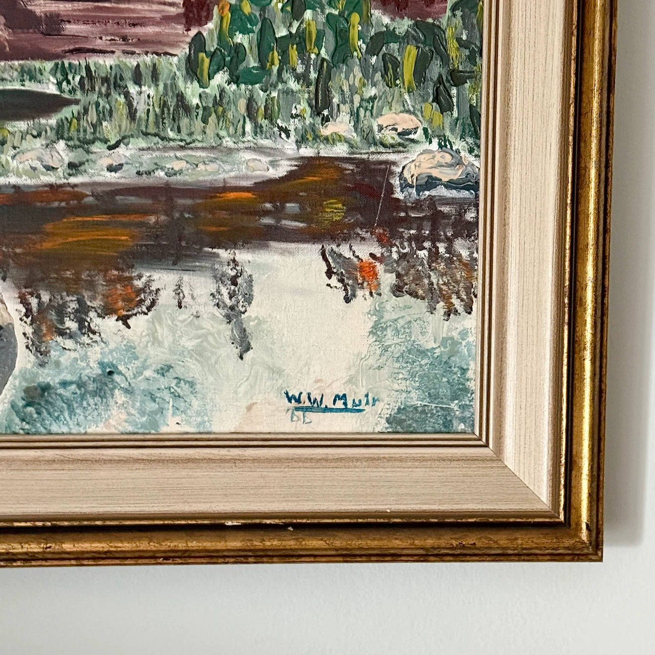 Medium sized abstract landscape oil painting by Muir - photo 2