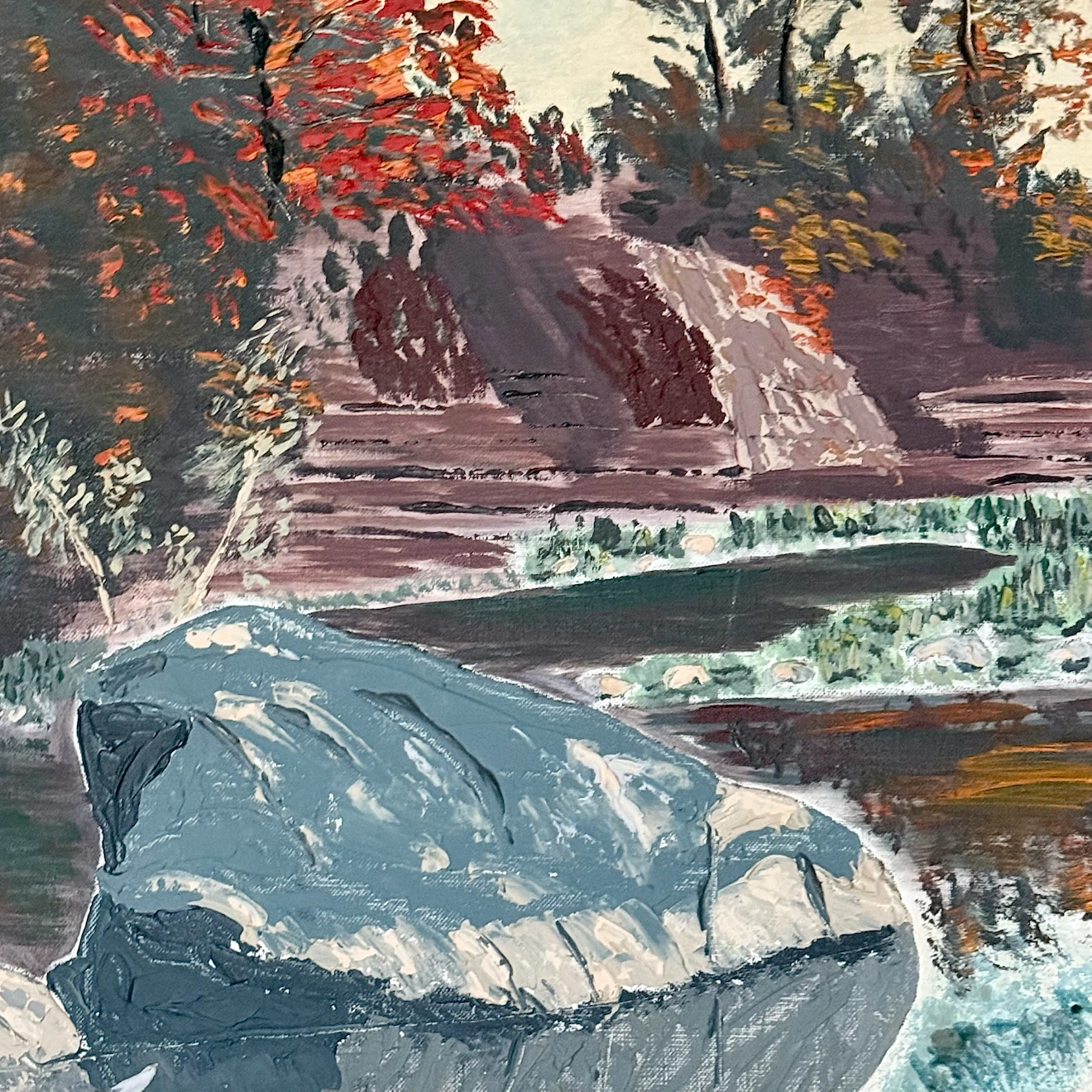 Medium sized abstract landscape oil painting by Muir - photo 5
