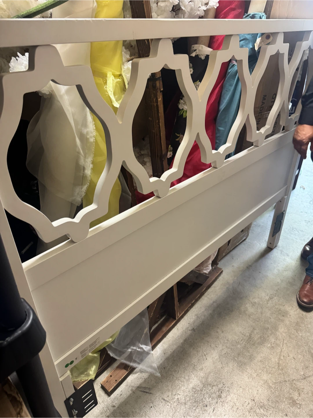 White Lattice Headboard
