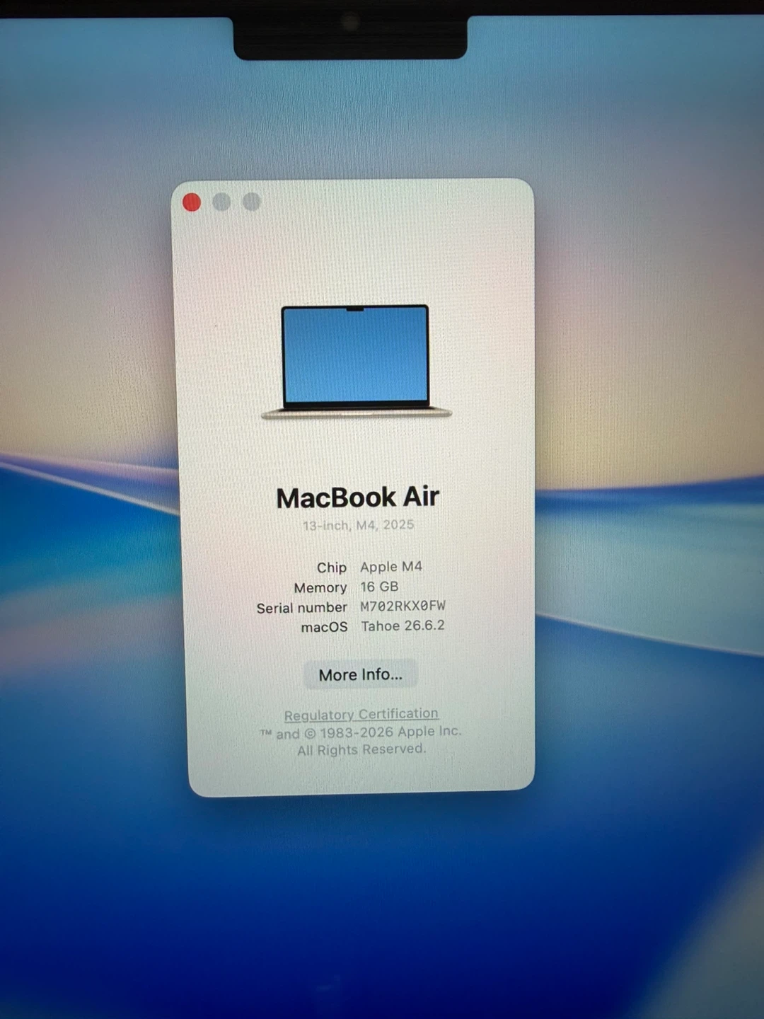 Apple MacBook Air 2025 M4 16GB RAM 256GB SSD Fully Functional - photo 3