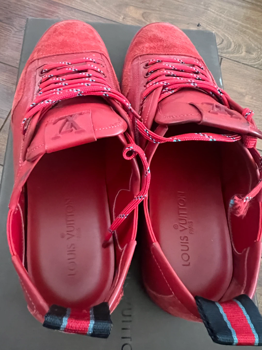 Mens Louis Vuitton Red Sneakers 8.5 - photo 5