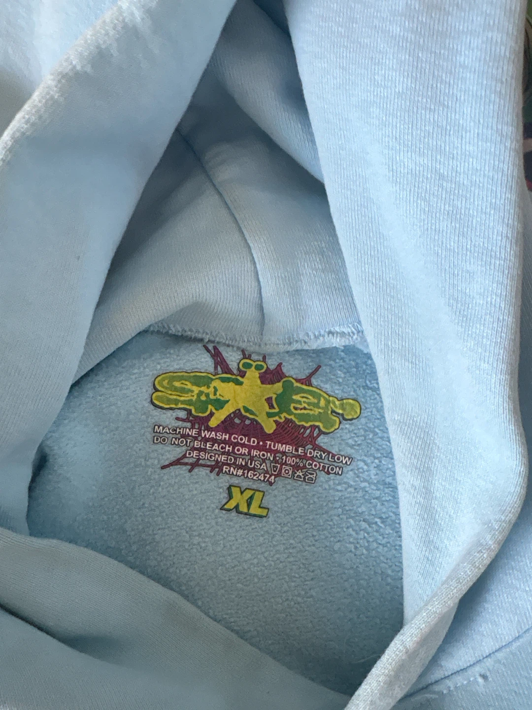 Sp5der Light Blue Hoodie - photo 3