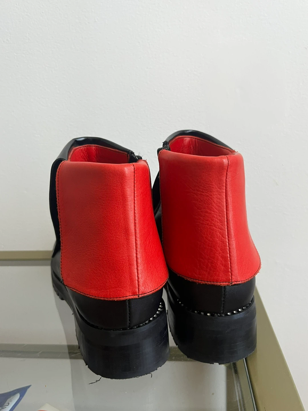 Black and Red Tassel Ankle Boots - photo 2
