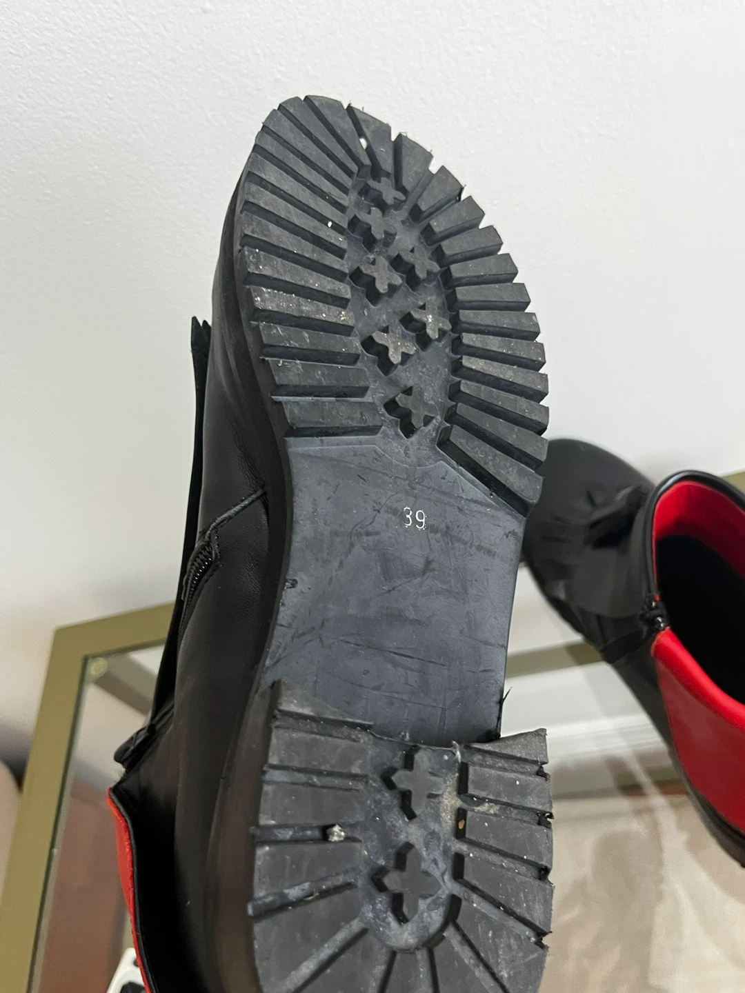 Black and Red Tassel Ankle Boots - photo 4